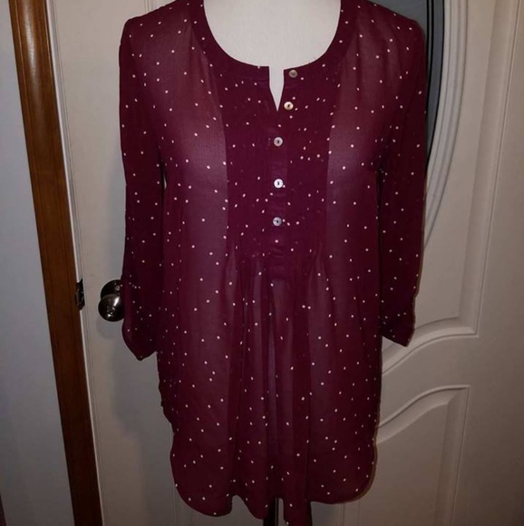 Daniel Rainn Tops - Daniel Rainn maroon blouse Stitch Fix small petite